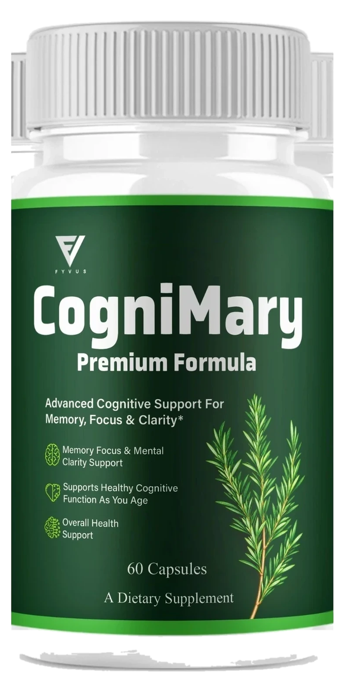 A bottle of CogniMary Premium Formula, 60 capsules, cognitive support